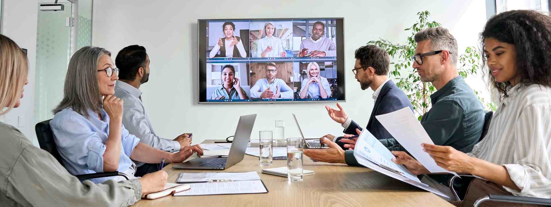 Group discussion in hotel