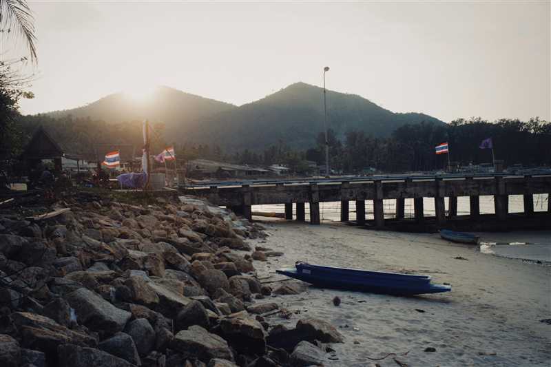 thailand travel beach sunset view